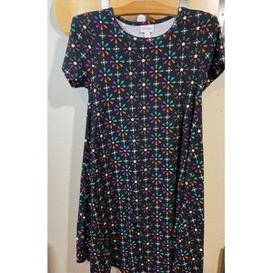 Lularoe XXS Soft Black Multi Colored Dress